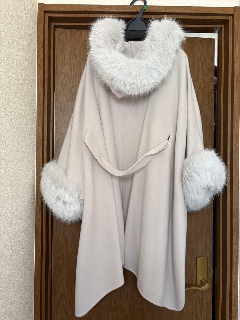 【美品】CELFORD セルフォード ファーポンチョコート