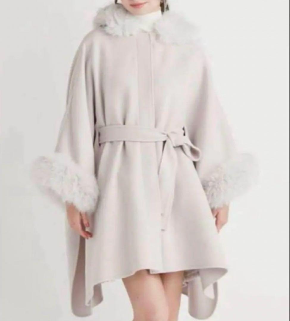 【美品】CELFORD セルフォード ファーポンチョコート