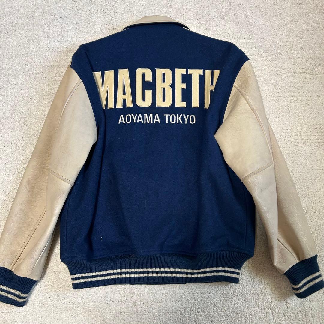 MACBETH マクベス 袖革スタジャン　AOYAMAモデル　90年代　Lサイズ