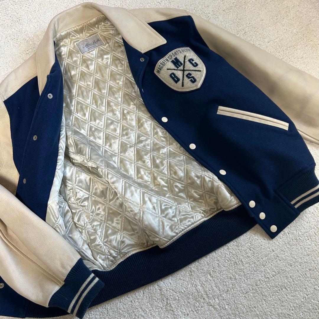 MACBETH マクベス 袖革スタジャン　AOYAMAモデル　90年代　Lサイズ