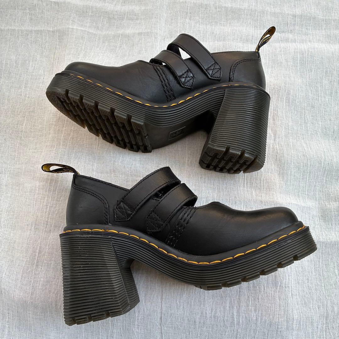 【美品】ドクターマーチン メリージェーンシューズ チャンキーヒール UK4 黒
