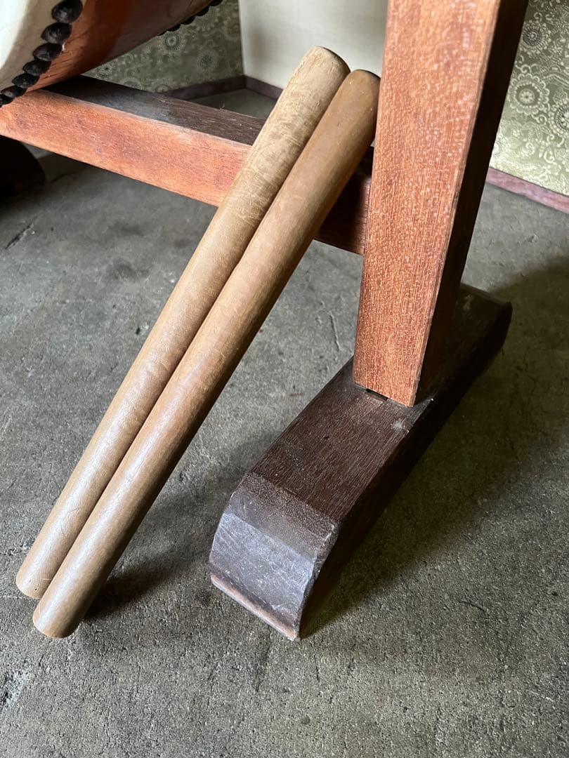 和太鼓　平太鼓　鳥居台付き　約45cm バチ付き　上鳴保証品　和楽器　打楽器