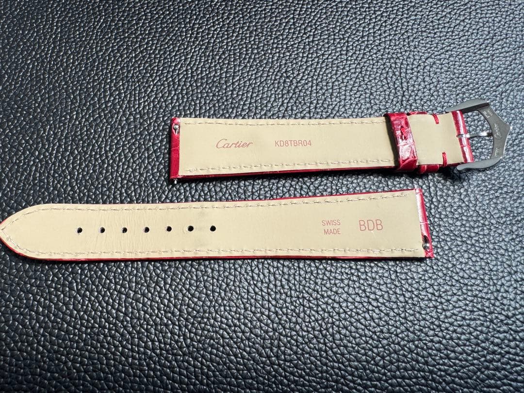 【 美品 】19mm 純正 尾錠付Cartier タンクマストLM レザーベルト