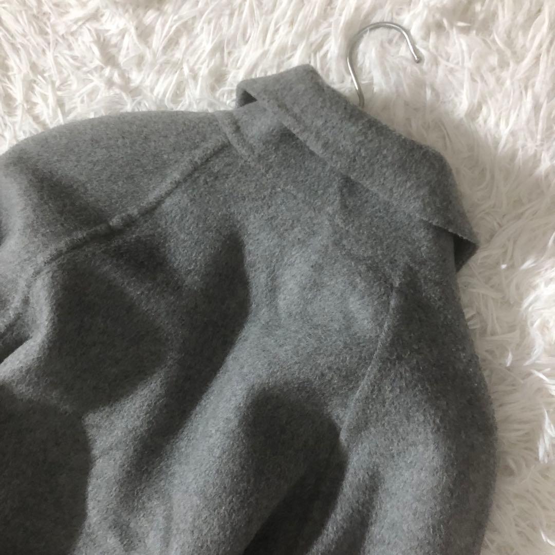 極美品 スピックアンドスパン ショールカラーリバーコート ロング ベルト