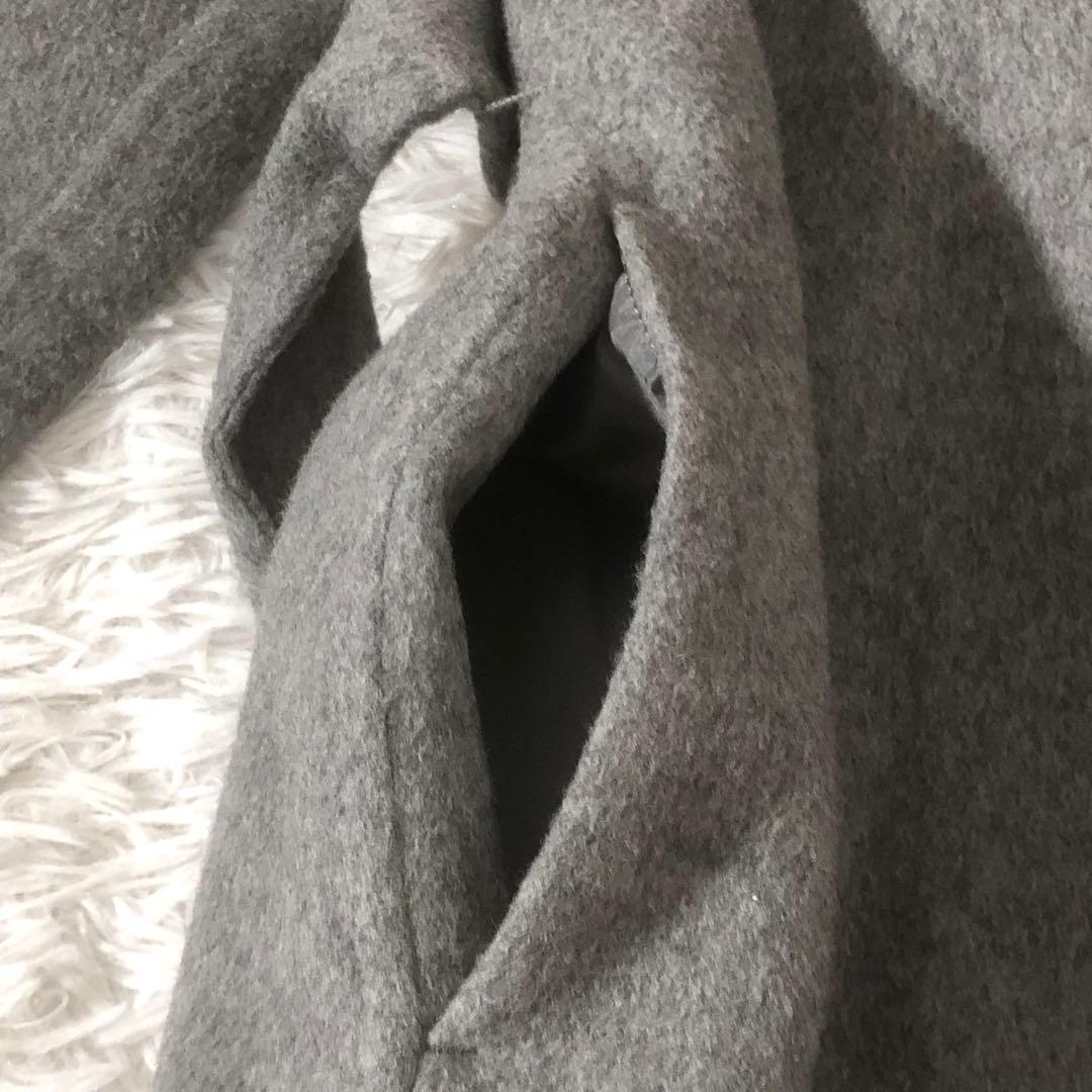 極美品 スピックアンドスパン ショールカラーリバーコート ロング ベルト