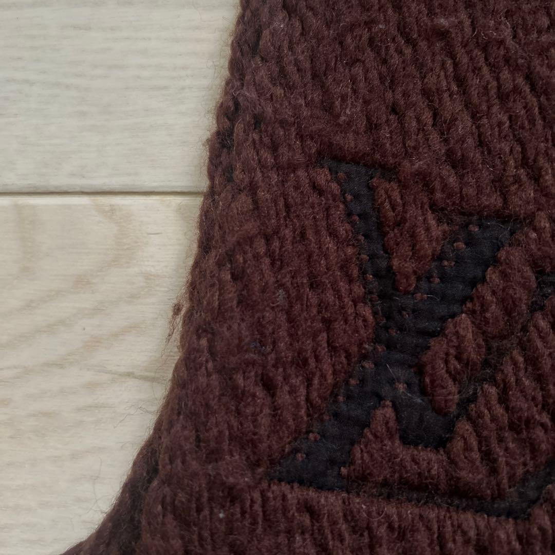 ルイヴィトン　ブラウン 茶　モノグラムマフラー