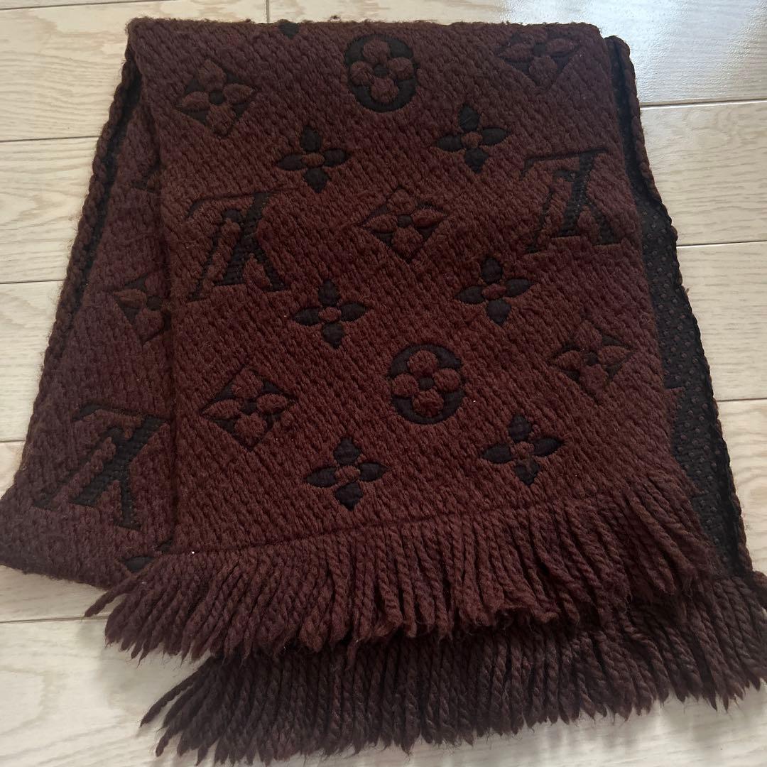 ルイヴィトン　ブラウン 茶　モノグラムマフラー