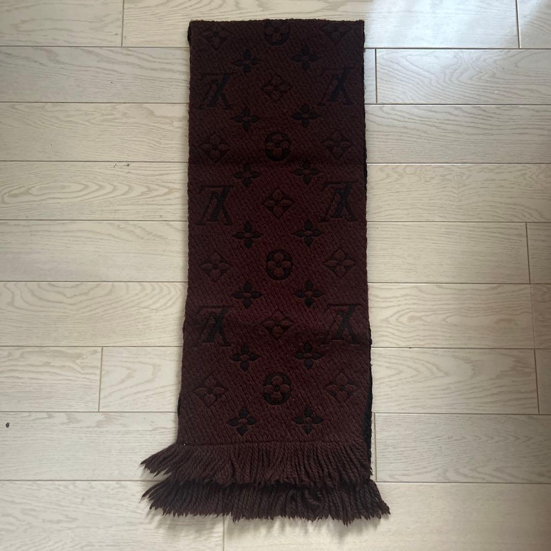 ルイヴィトン　ブラウン 茶　モノグラムマフラー