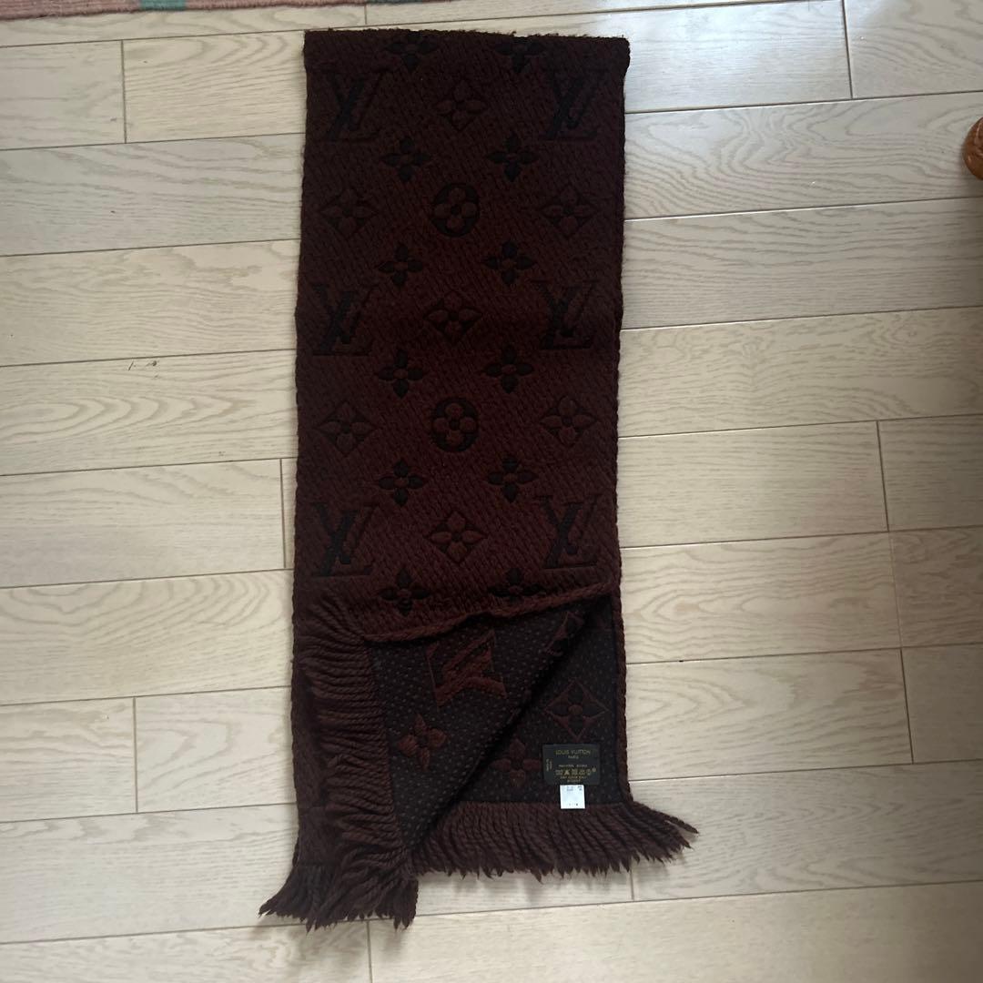 ルイヴィトン　ブラウン 茶　モノグラムマフラー