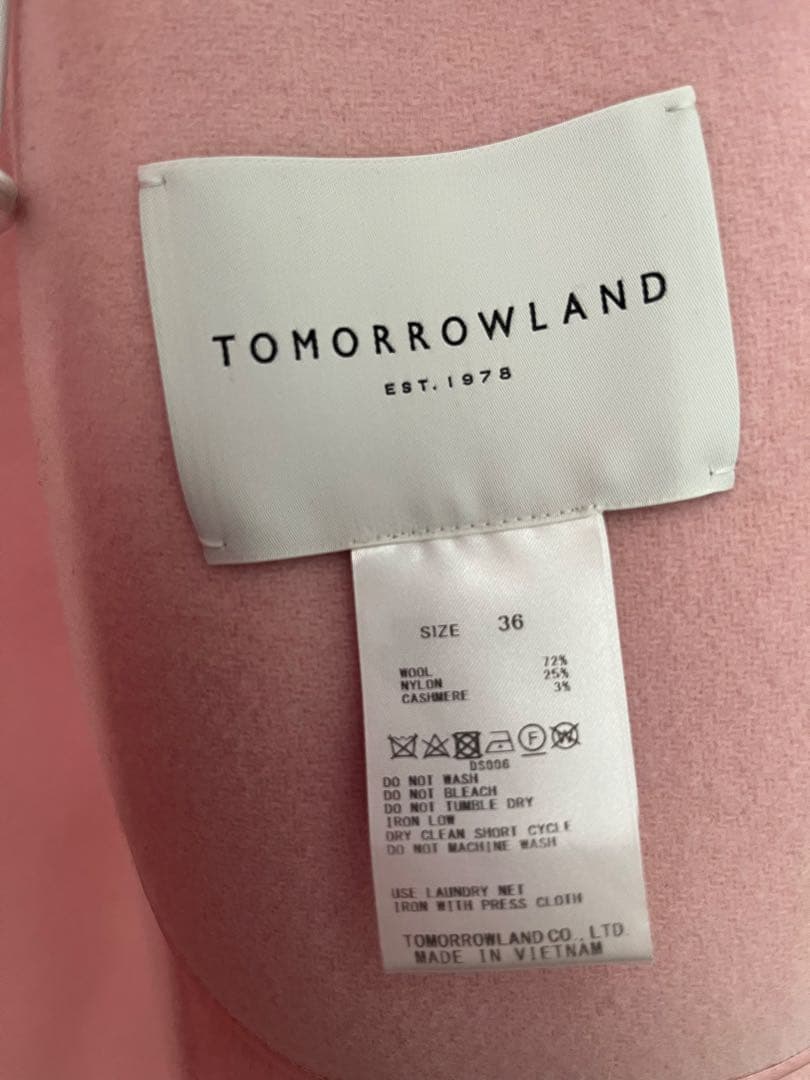 Tomorrowland リバーコート ライトピンク
