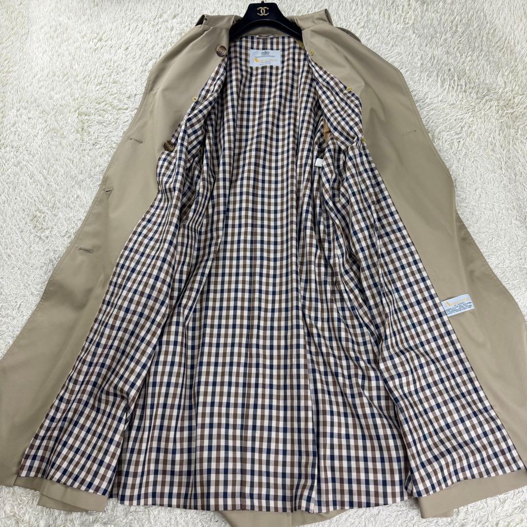 極美品★アクアスキュータム トレンチコート 英国製 大きいサイズ 3XL相当