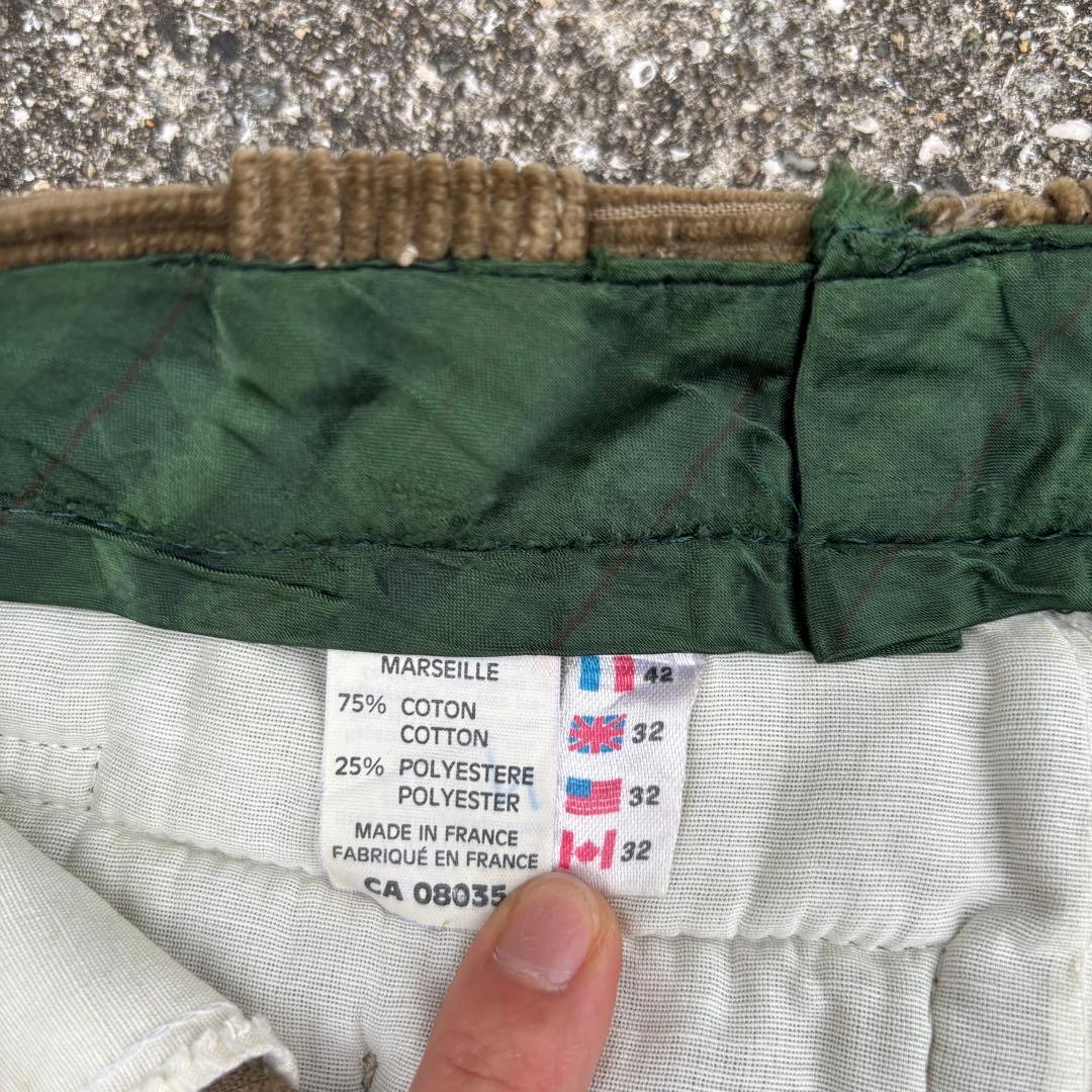 80s フランス製 Euro vintage コーデュロイパンツ 太畝 opti