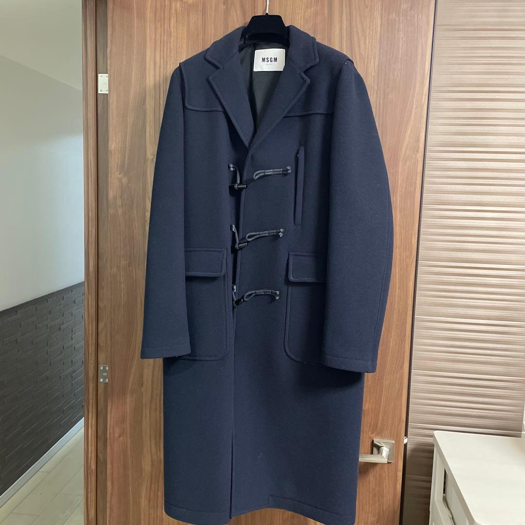 MSGM ネイビー ダッフルコート ウール
