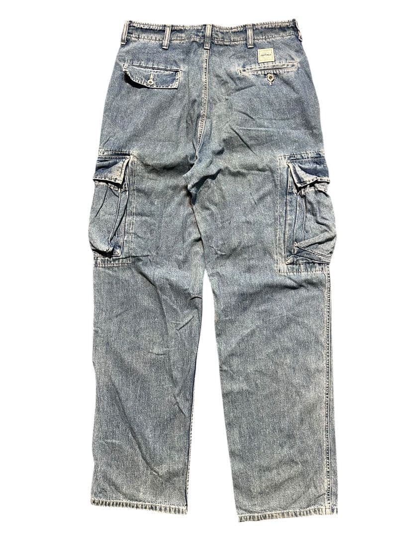 希少USA製 W30 RRL ダブルアールエル ウォッシュデニムカーゴパンツ