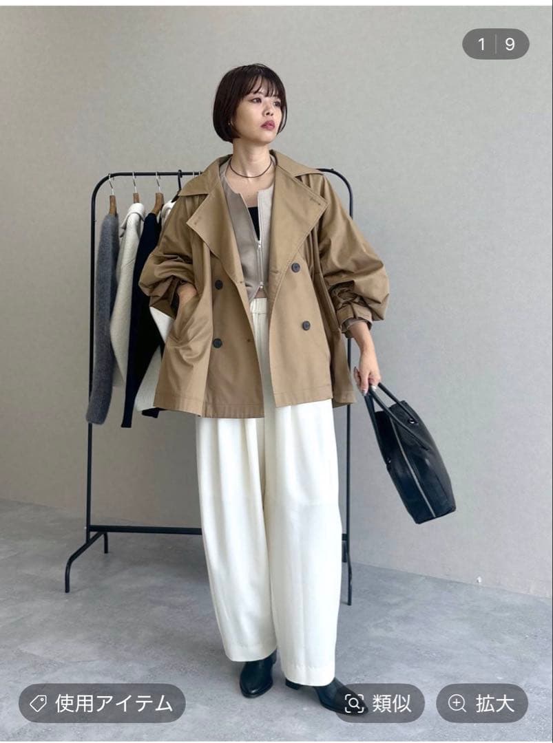 新品タグ付Apart byあいか企画キャンディースリーブショートトレンチコート