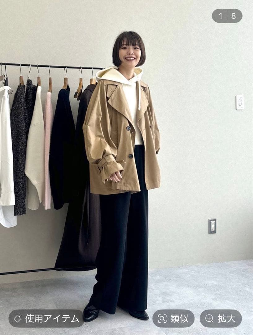 新品タグ付Apart byあいか企画キャンディースリーブショートトレンチコート