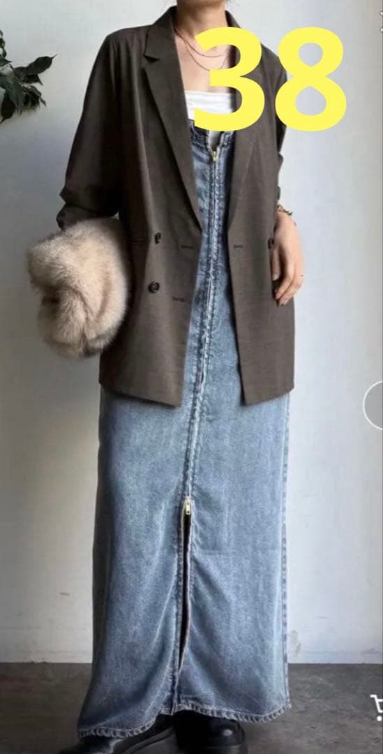 doudou テンセルデニムジャンスカ