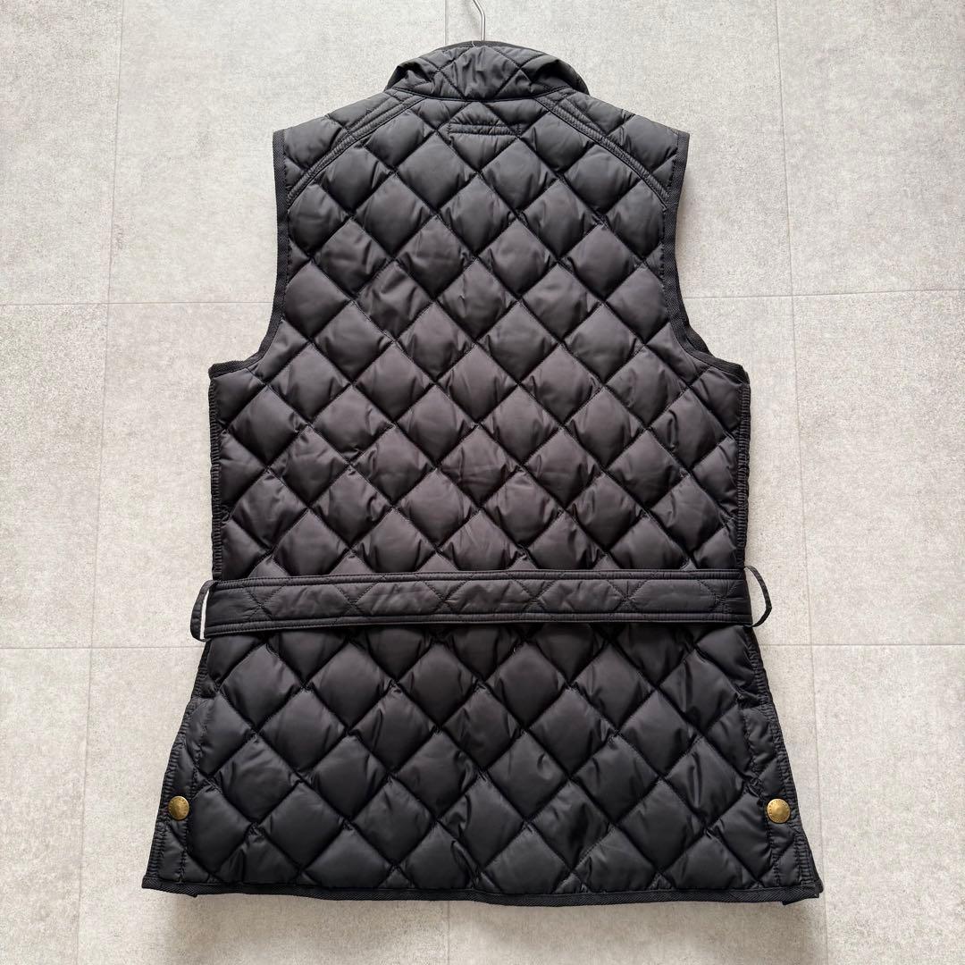 ラルフローレン　ダウンベスト　キルティング　黒　ベルト　ゴールド金具　M
