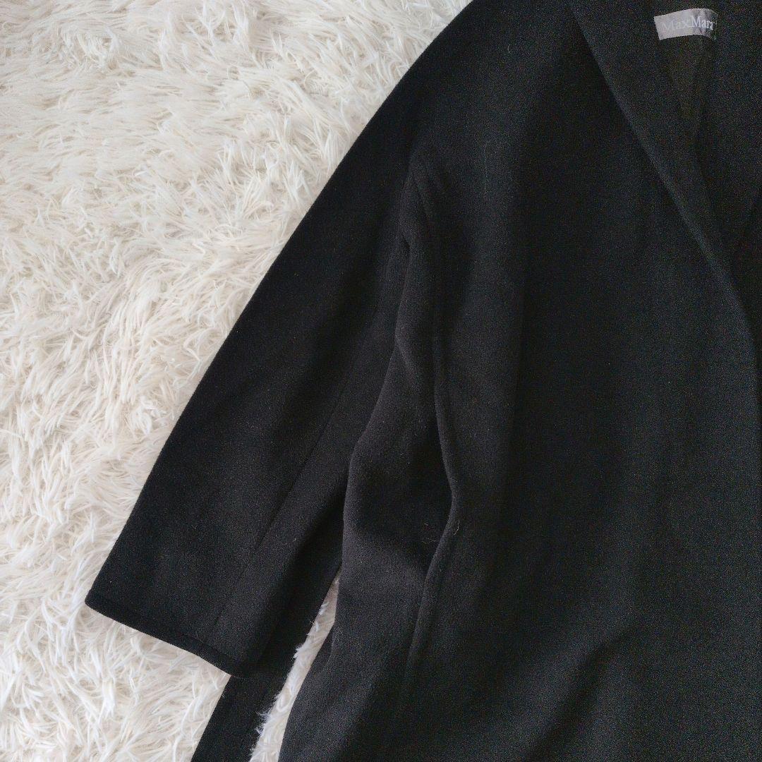 マックスマーラꕤヴァージンウール ベルト付 ロングコート 女優襟 ショールカラー