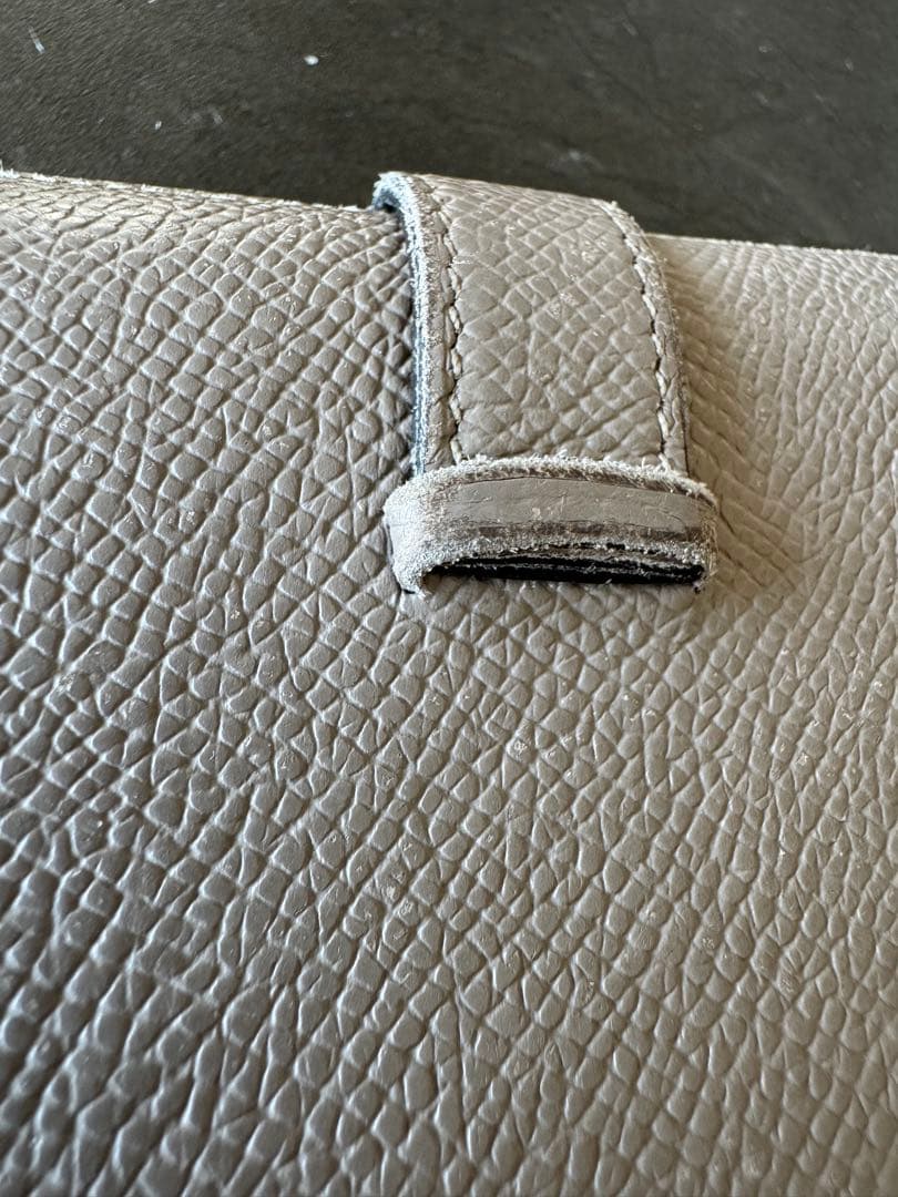 HERMES エルメス べアン コンパクト グリアスファルト ローズゴールド金具