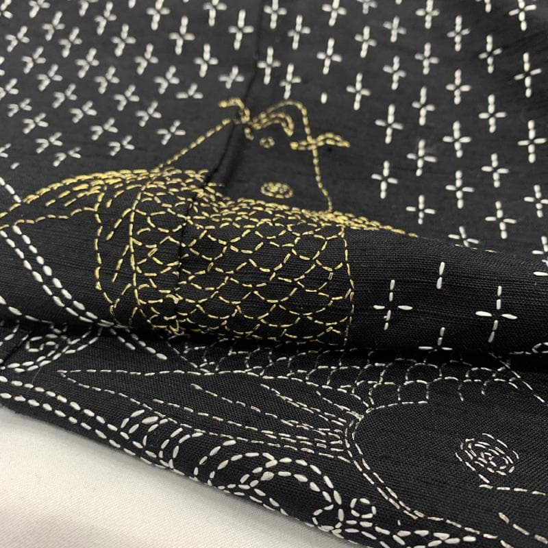 【値下げ】401mh7●菅原工房 菅原結 漢方染訪問着 紬 総刺繍 ふくよか