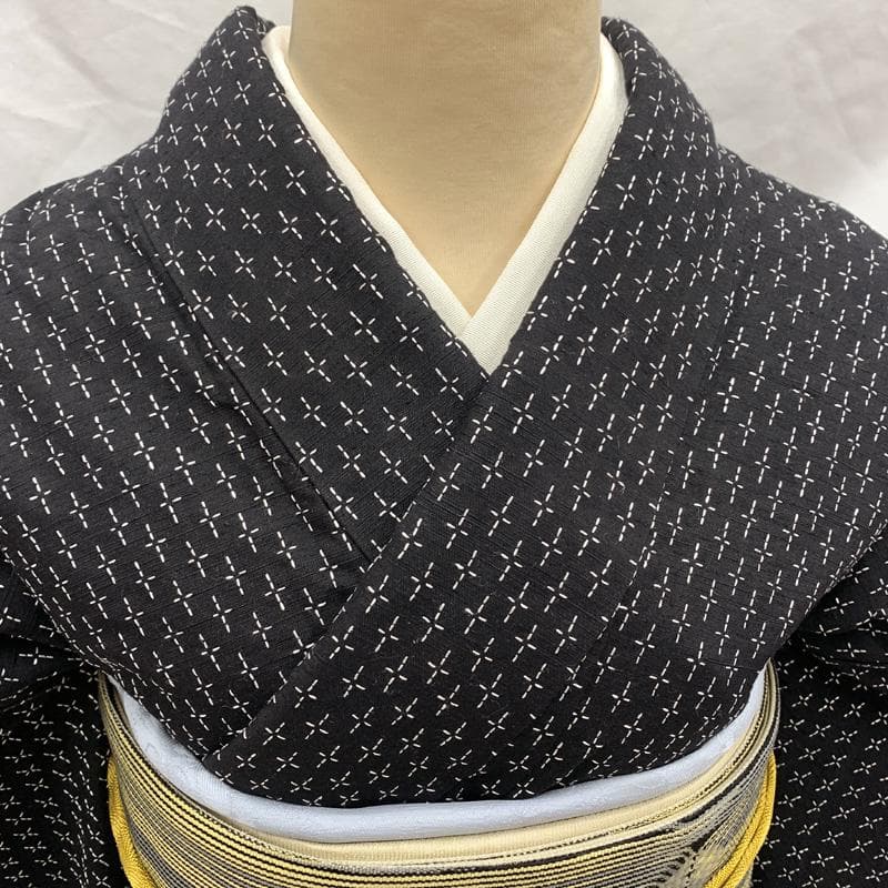 【値下げ】401mh7●菅原工房 菅原結 漢方染訪問着 紬 総刺繍 ふくよか