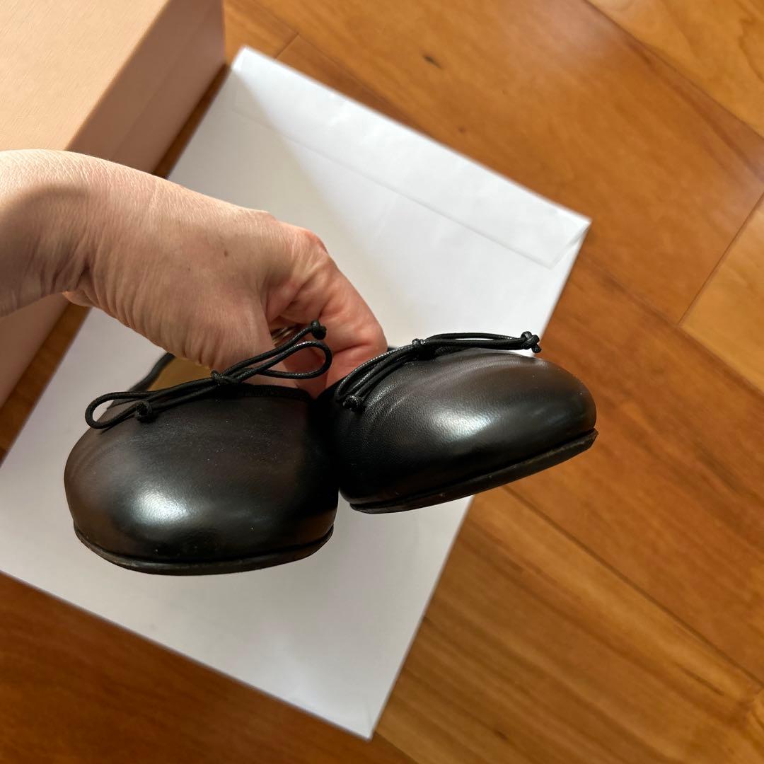 FABIO RUSCONI ブラック バレエシューズ　38