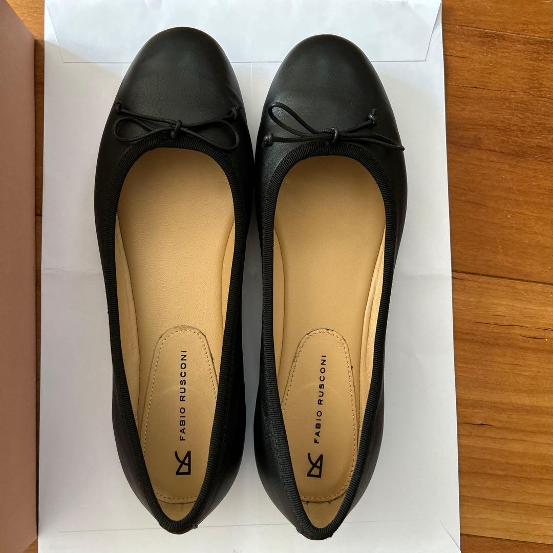 FABIO RUSCONI ブラック バレエシューズ　38