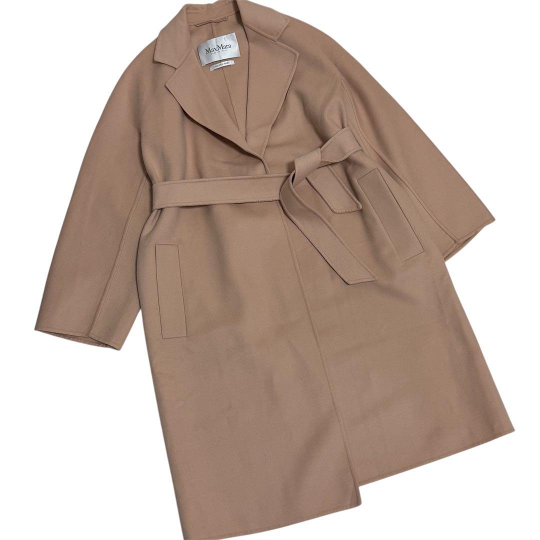 MAX MARA マックスマーラ クチートアマーノ ピンクベージュ ウールコート