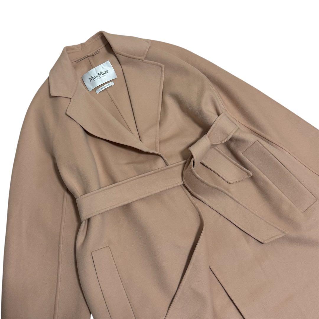 MAX MARA マックスマーラ クチートアマーノ ピンクベージュ ウールコート