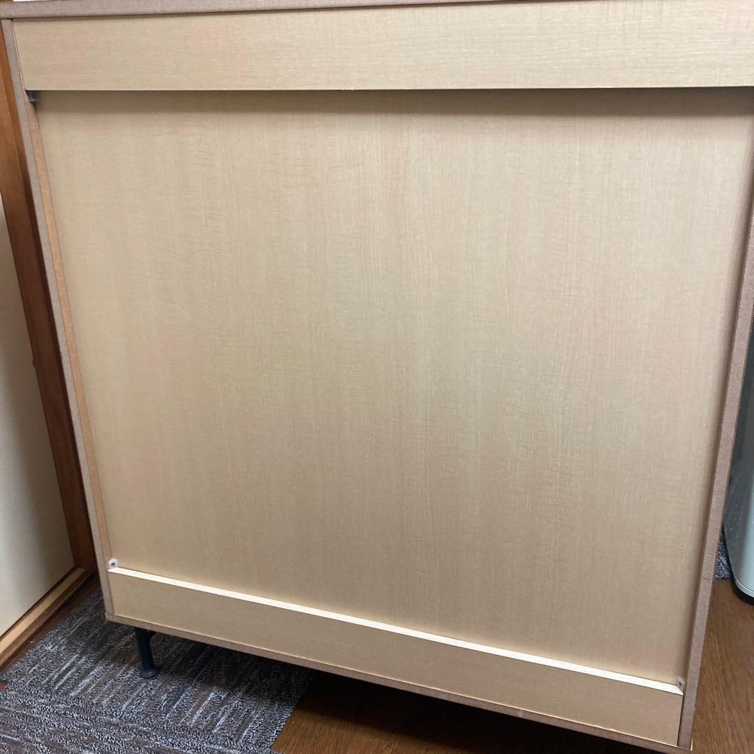 LOWYA 木製チェスト 整理箪笥 タンス4段 引き出し5個 88×42×102