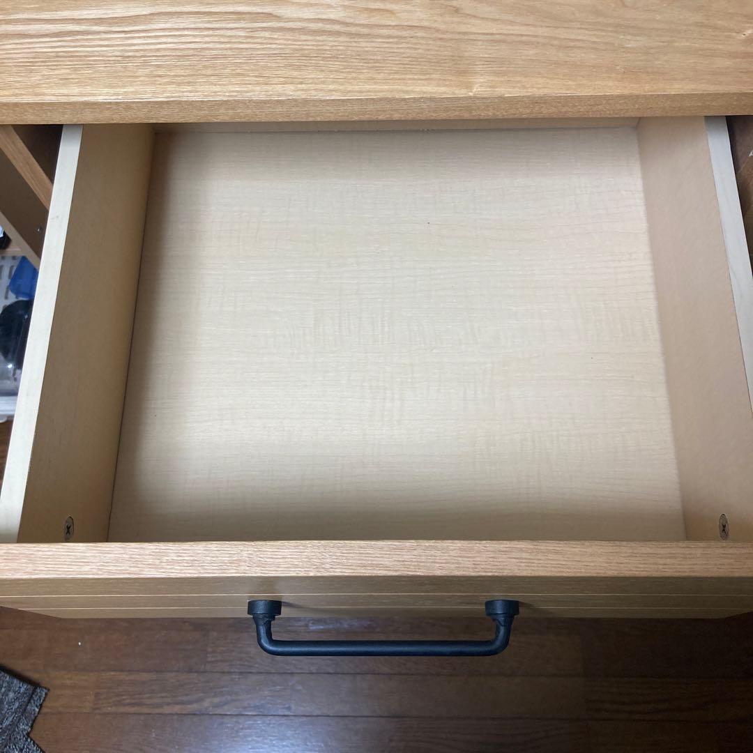 LOWYA 木製チェスト 整理箪笥 タンス4段 引き出し5個 88×42×102