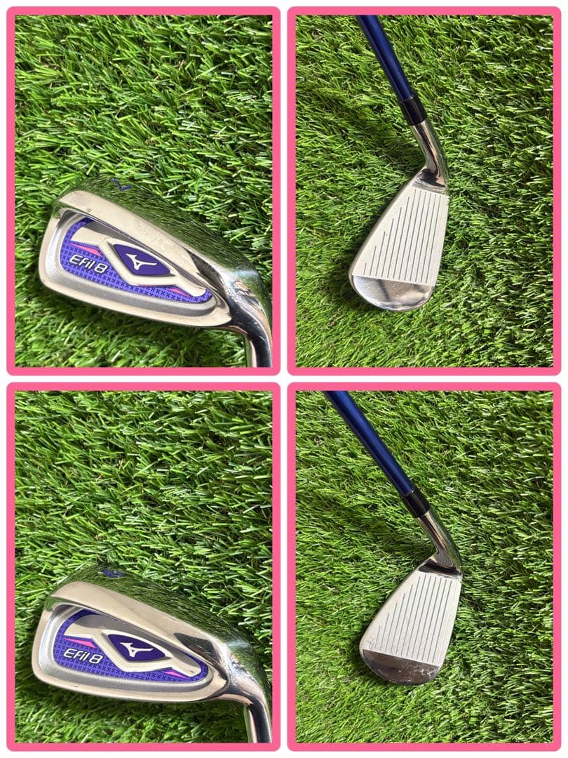 レディース美品！現行ミズノEFIL8エフィル8クラブセット8本新品バッグ付