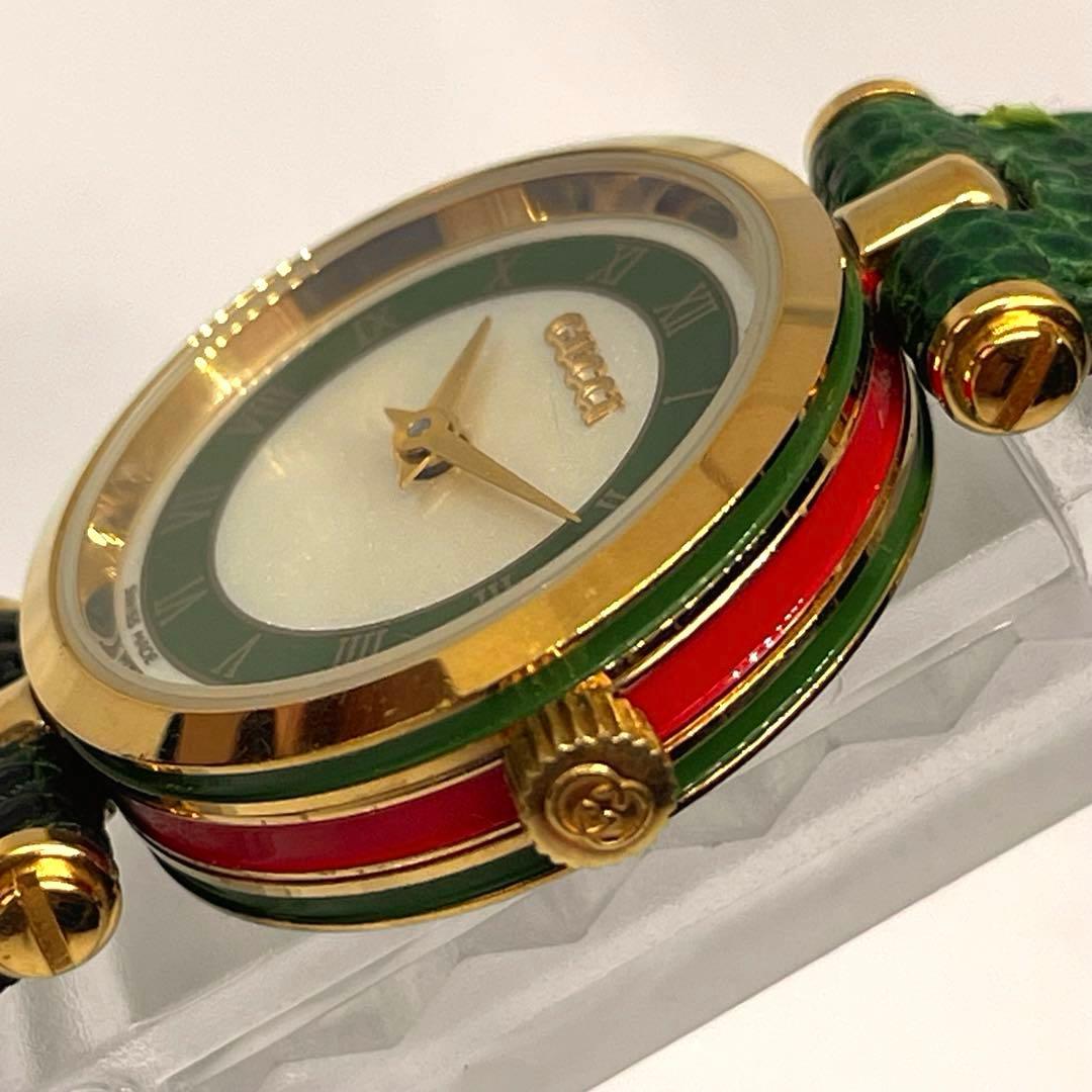 GUCCI グッチ シェリーライン ラメ文字盤 箱 保証書付き 稼働 美品