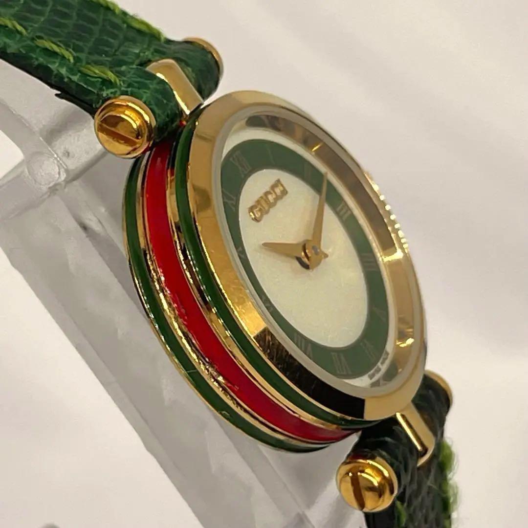 GUCCI グッチ シェリーライン ラメ文字盤 箱 保証書付き 稼働 美品
