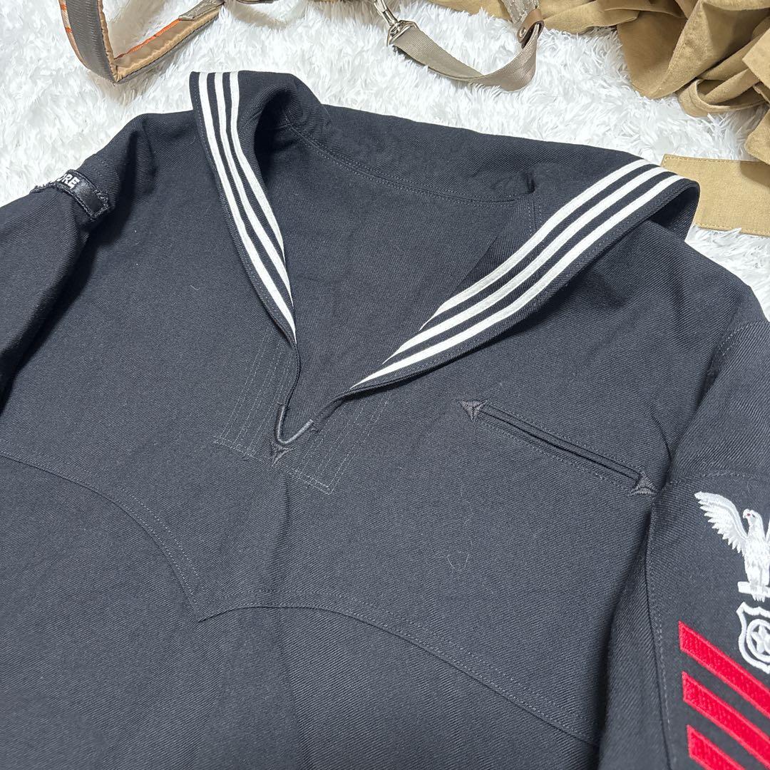 US NAVY セーラー服 46L ウール 90s 1等兵曹 12年勤続 レア