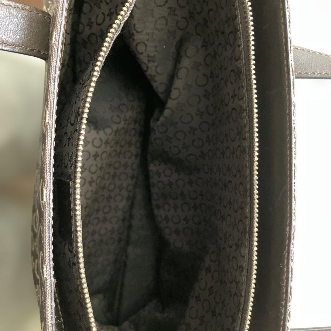 セリーヌ ロゴ ビジネスバッグ ダークブラウン