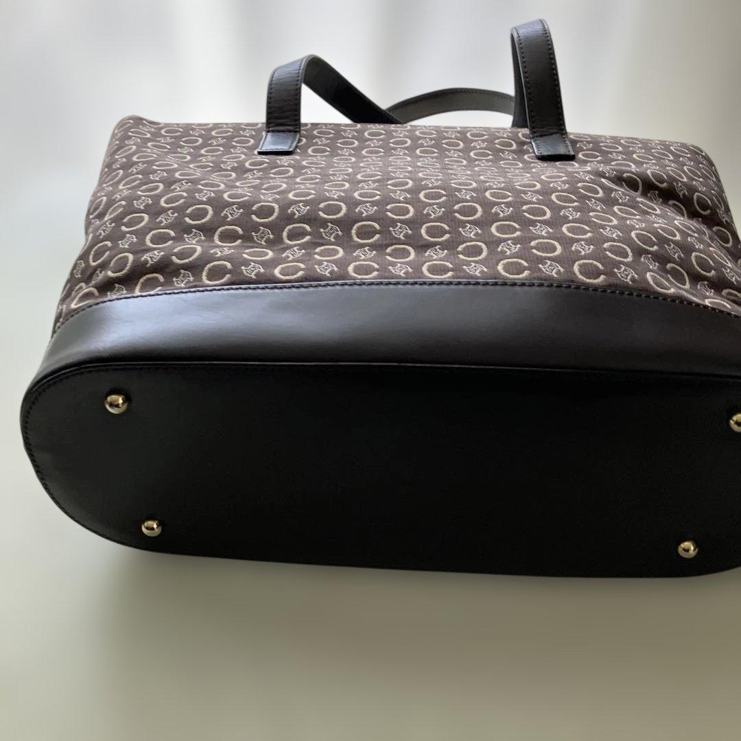 セリーヌ ロゴ ビジネスバッグ ダークブラウン