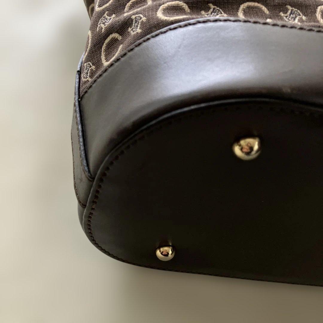 セリーヌ ロゴ ビジネスバッグ ダークブラウン