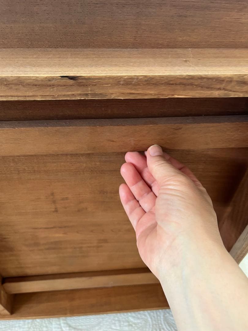 レトロな木製 長方形座卓 折りたたみ式