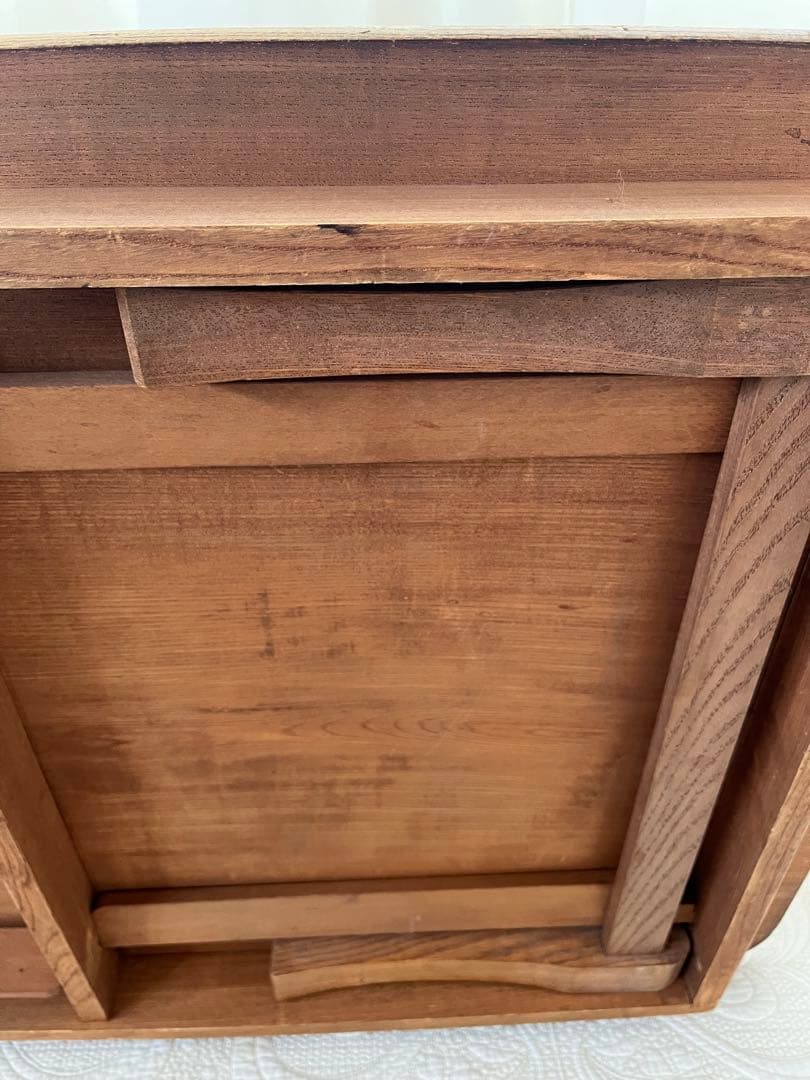 レトロな木製 長方形座卓 折りたたみ式