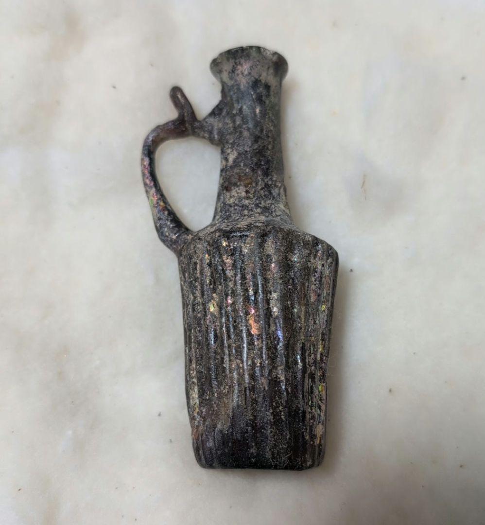 ローマングラス 壺型装飾品 小型