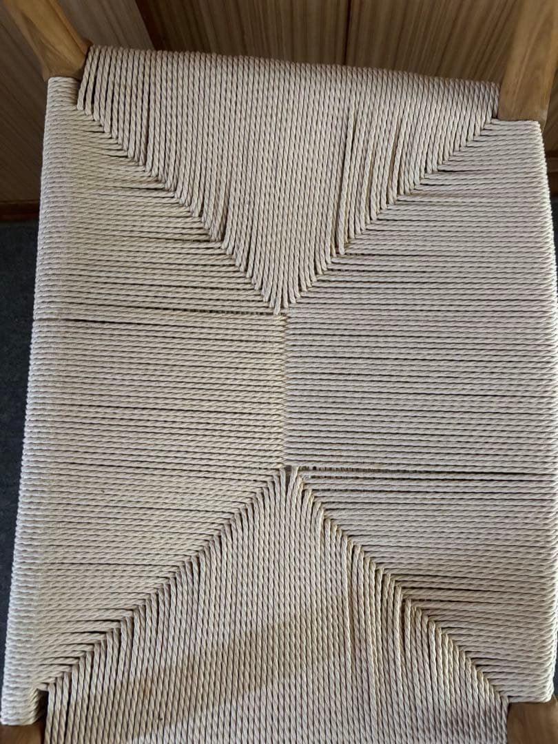 値下げ不可愛知県刈谷市/木製アームチェア ペーパーコードチェア/送料込み