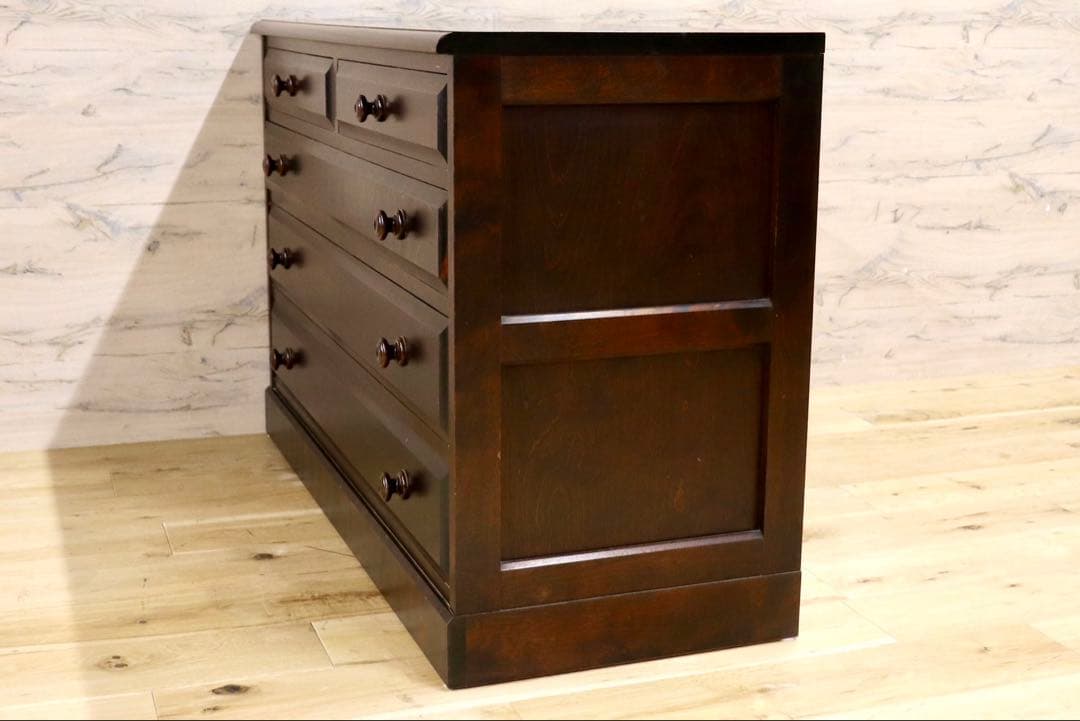 GMHK663○北海道民芸家具 4段チェスト 整理箪笥 収納家具 チェスト 樺材