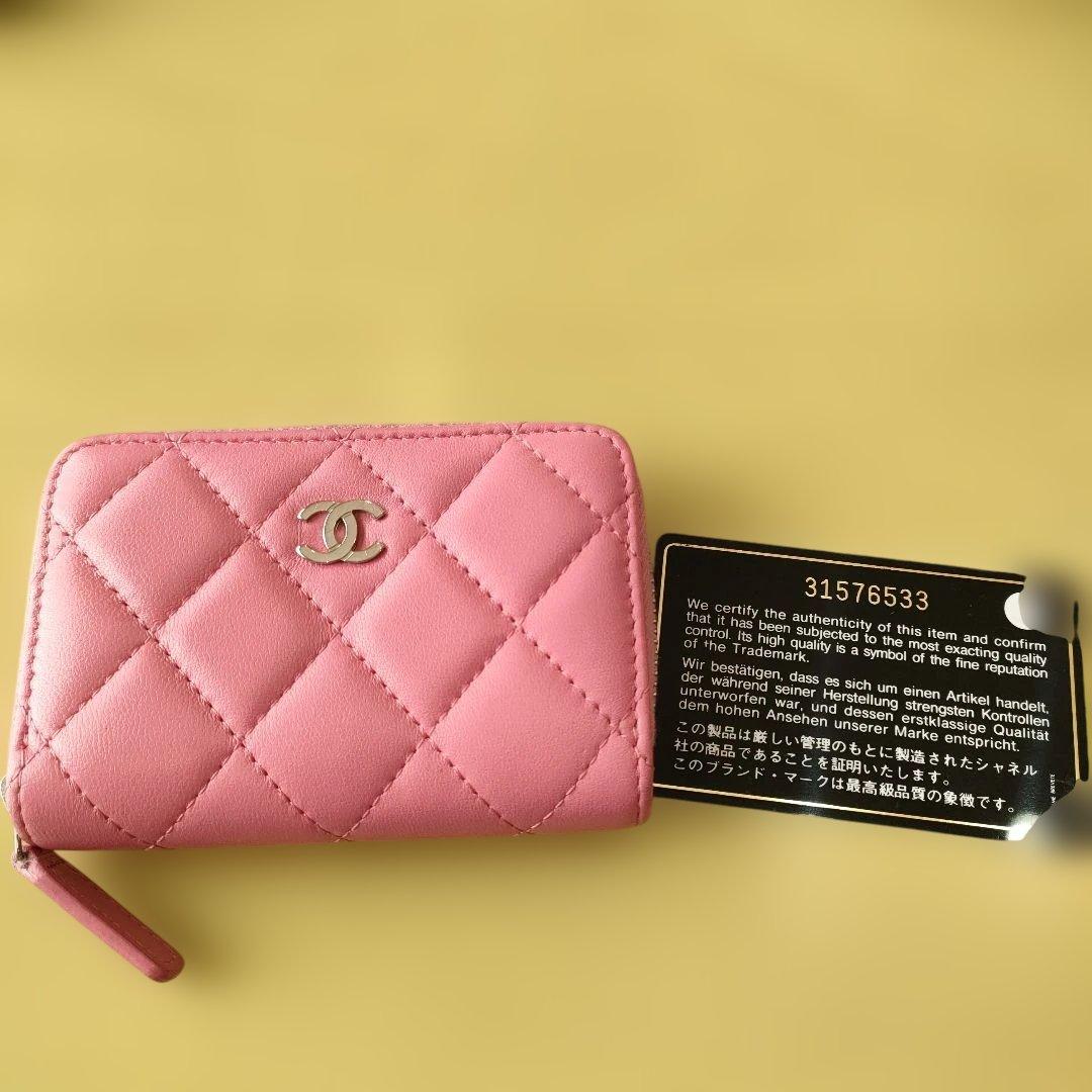 ♡CHANEL ♡ピンク♡ レザー ケース♡カードケース♡お財布♡