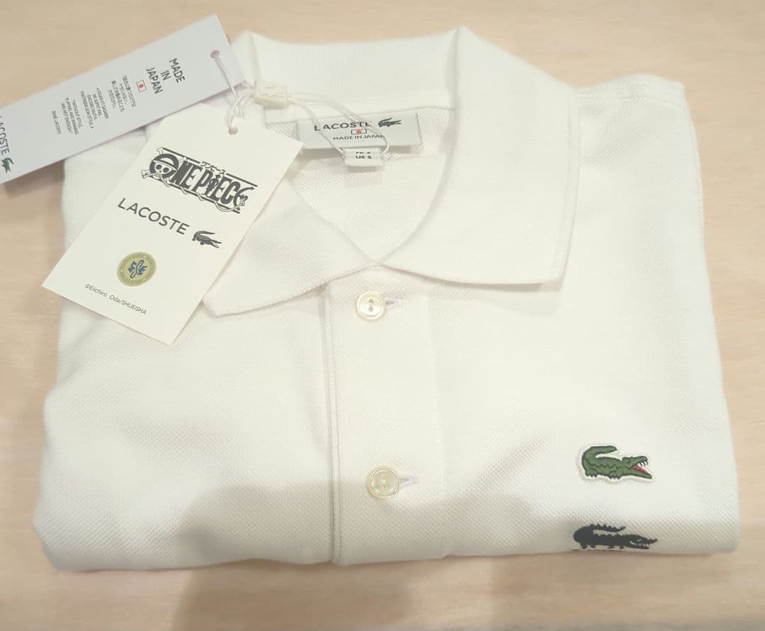 新品Lacoste ONE PIECE ワニロゴ刺繍ポロシャツＳサイズ