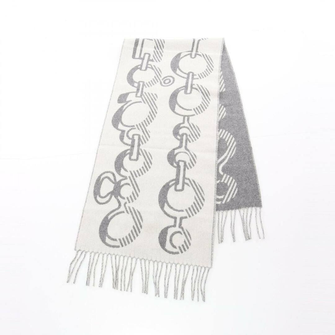 未使用 エルメス マフラー カシミヤ グレー系