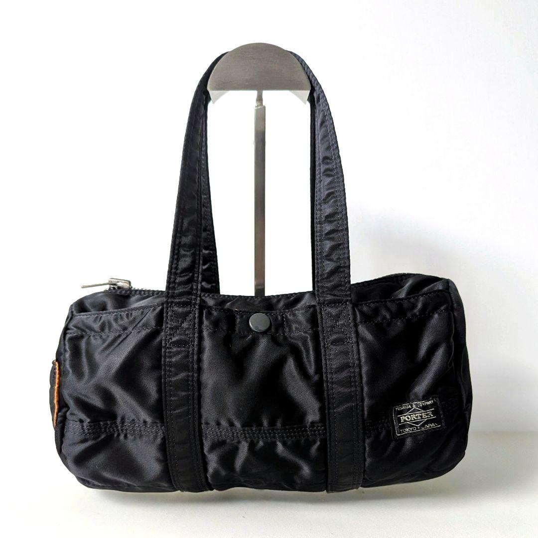 美品 PORTER タンカー ドラムバッグ ミニ 黒 ナイロン