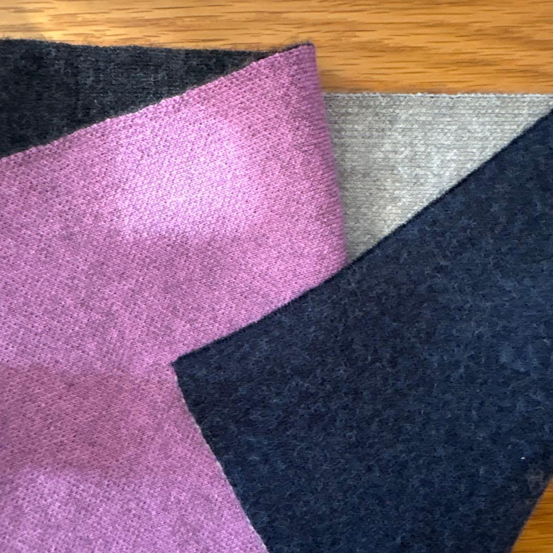 45R（フォーティーファイブアール）フロートダブルフェイスマフラー・生成×ピンク