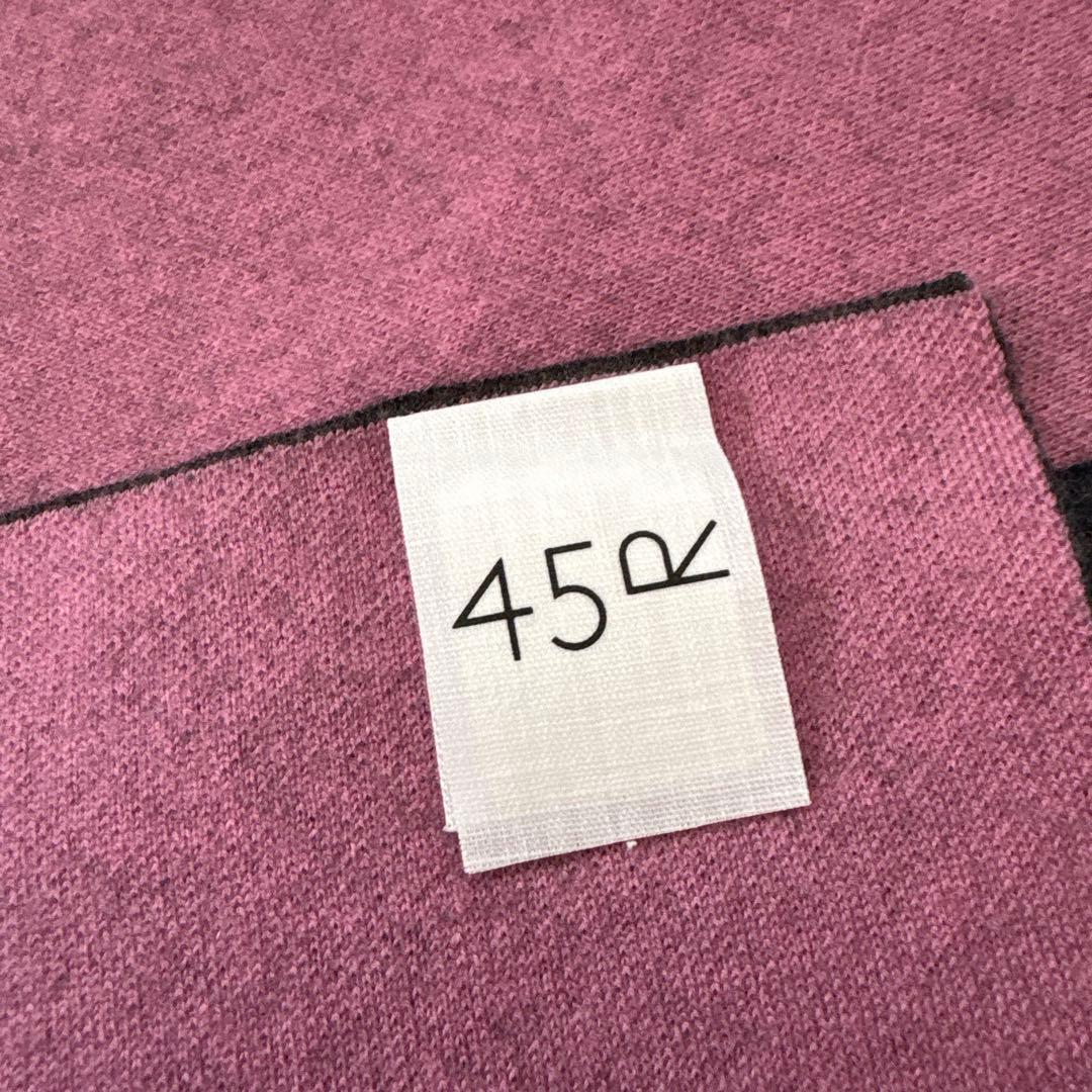 45R（フォーティーファイブアール）フロートダブルフェイスマフラー・生成×ピンク